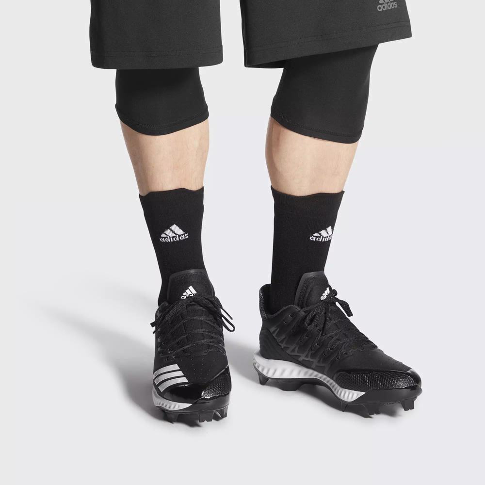 Adidas Icon Bounce TPU Spikes De Beisbol Negros Para Hombre (MX-36129)